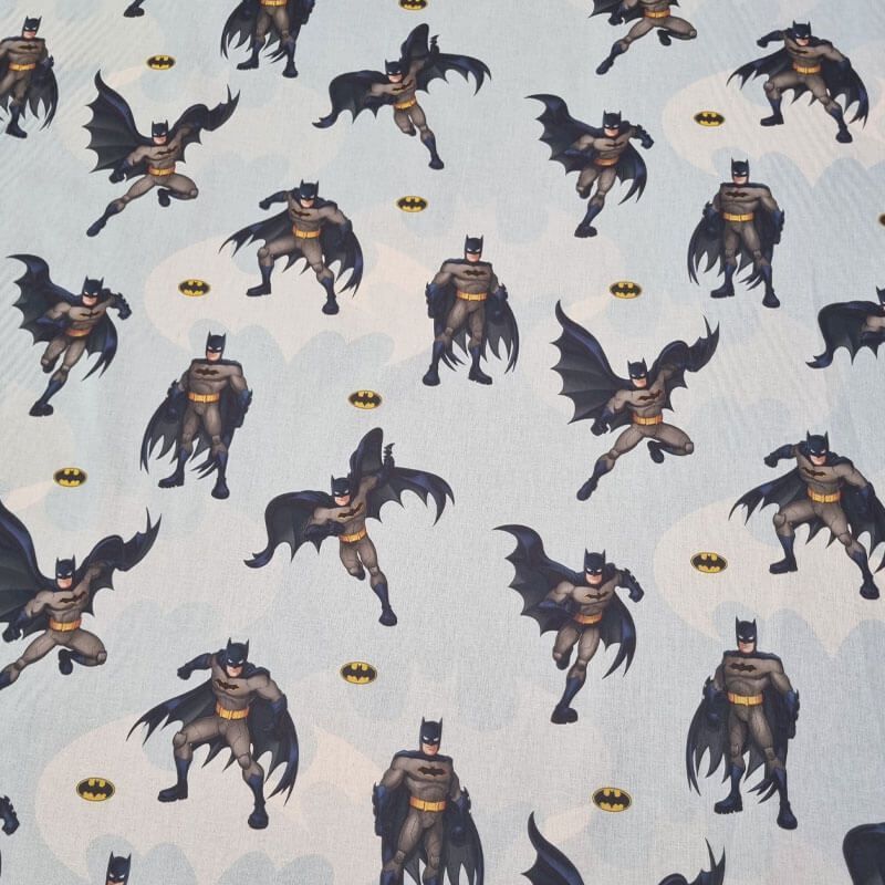 Tela de Popelín Batman Celeste 100% Algodón (ancho 1,40M) - Imagen 2