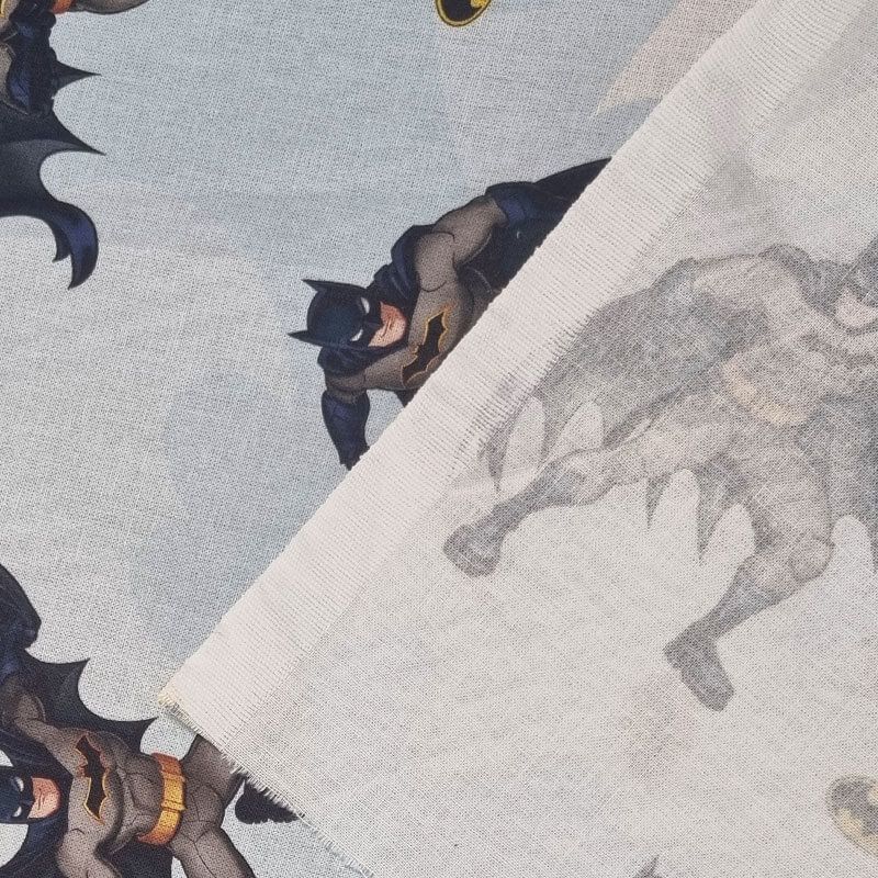 Tela de Popelín Batman Celeste 100% Algodón (ancho 1,40M) - Imagen 3