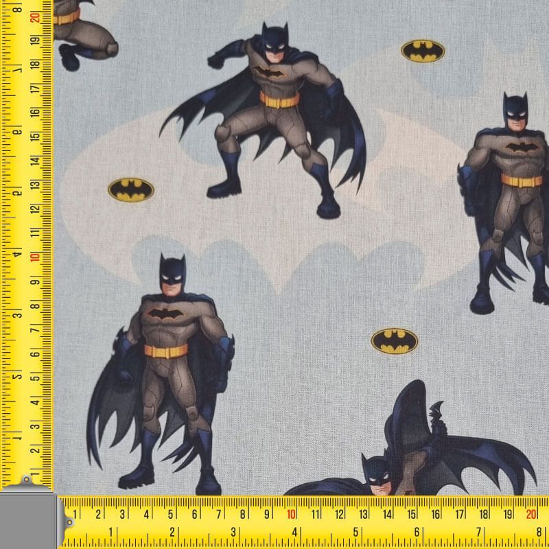 Tela de Popelín Batman Celeste 100% Algodón (ancho 1,40M) - Imagen 4