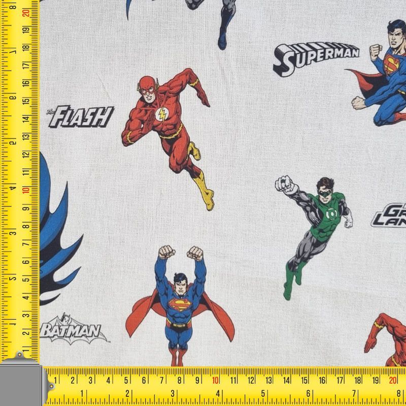 Tela de Popelín Personajes DC Blanca 100% Algodón (ancho 1,40M) - Imagen 4