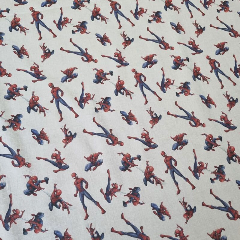Tela de Popelín Spiderman Blanca 100% Algodón (ancho 1,40M) - Imagen 2