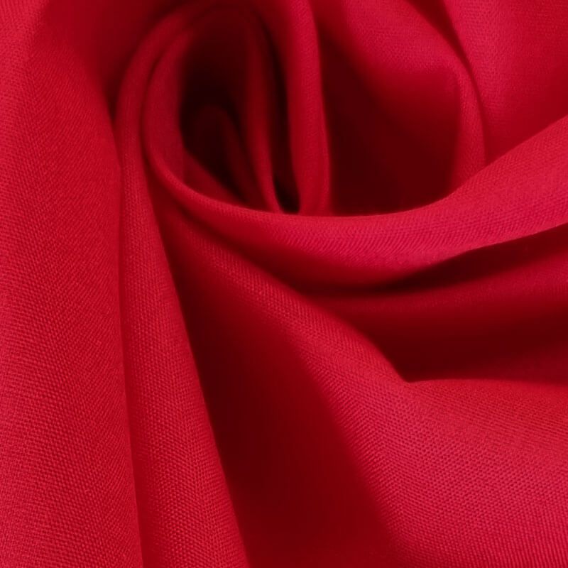 Tela de Popelín Fino Rojo (ancho 1,50M) - Imagen 2