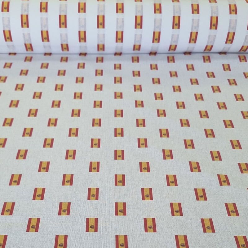 Tela de Popelín Algodón 100% Bandera España (ancho 1,50M)