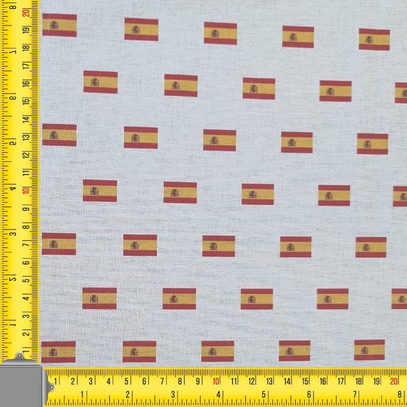 Tela de Popelín Algodón 100% Bandera España (ancho 1,50M) - Imagen 3