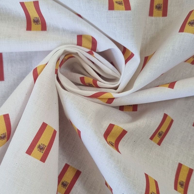 Tela de Popelín Algodón 100% Bandera España (ancho 1,50M) - Imagen 2