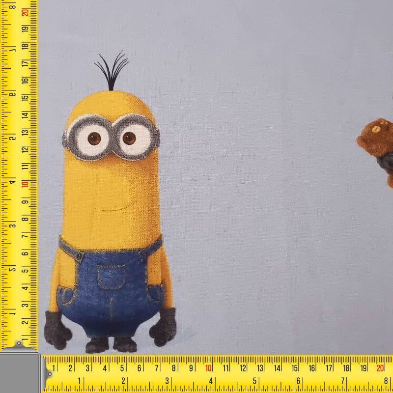 Tela de Popelín 100% Algodón Minions Celeste (ancho 1,40M) - Imagen 3