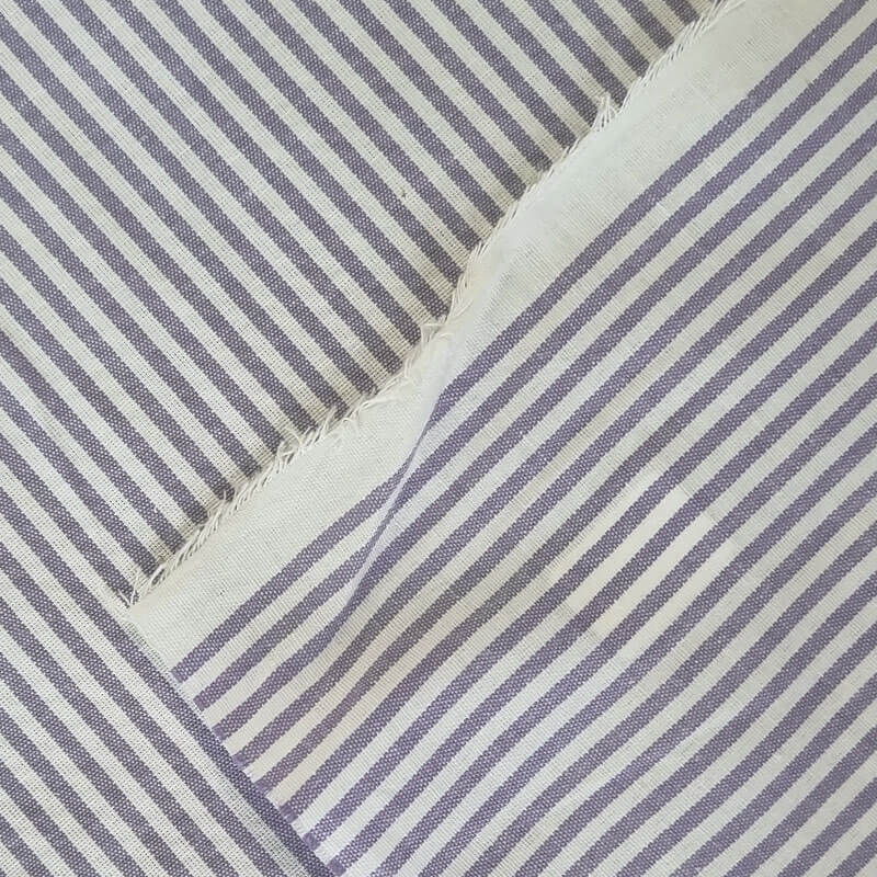 Tela de Vichy Rayas 3mm Malva (ancho 1,60M) - Imagen 3