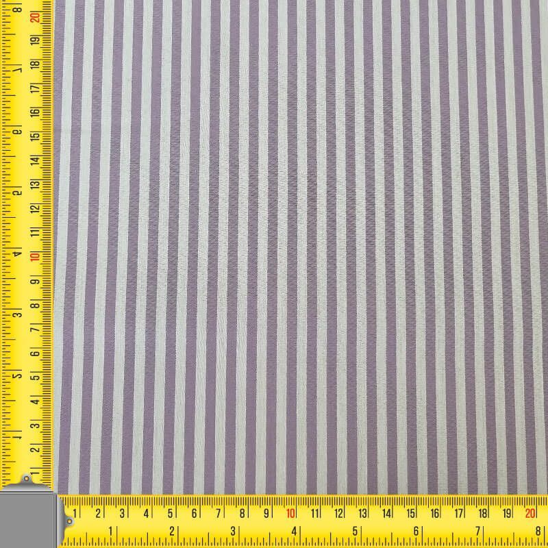 Tela de Vichy Rayas 4mm Malva (ancho 1,60M) - Imagen 3