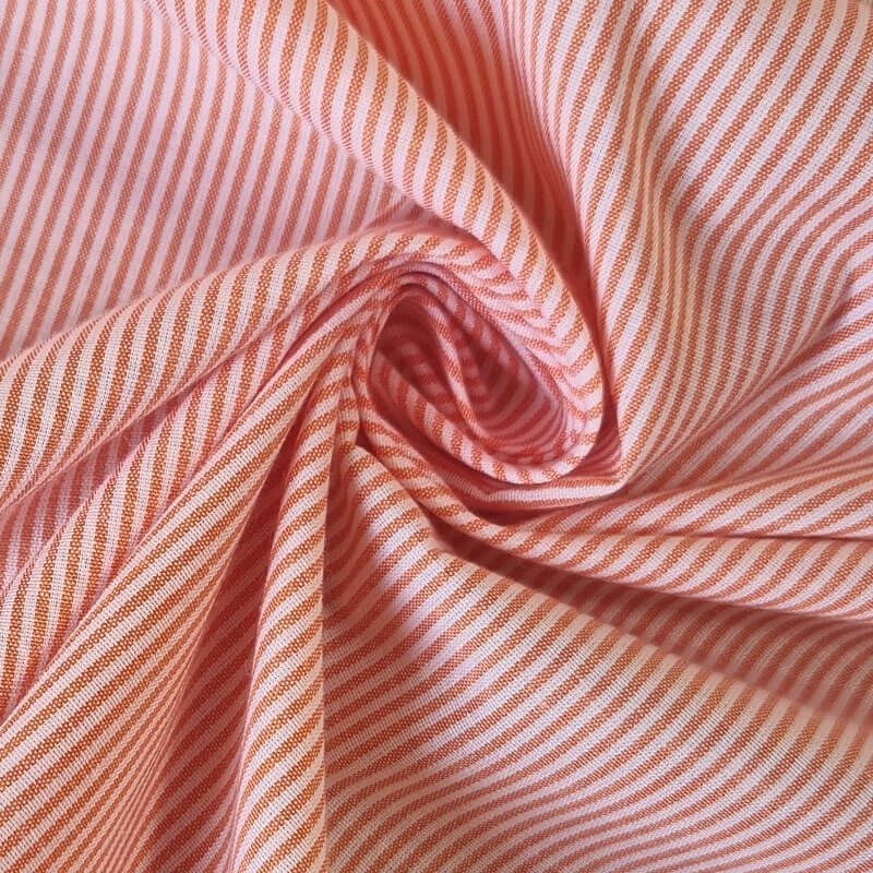 Tela de Vichy Rayas 1mm Naranja (ancho 1,60M) - Imagen 2
