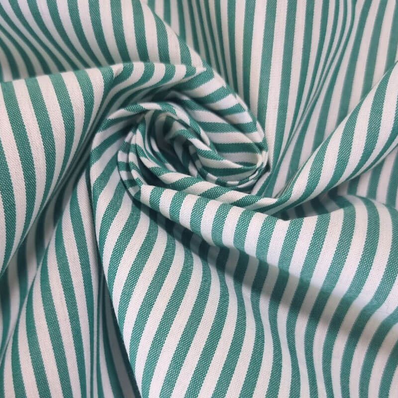 Tela de Vichy Rayas 3mm Verde Andalucía (ancho 1,60M) - Imagen 2