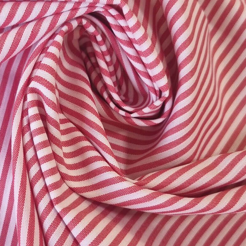 Tela de Vichy Rayas 3mm Roja (ancho 1,60M) - Imagen 2