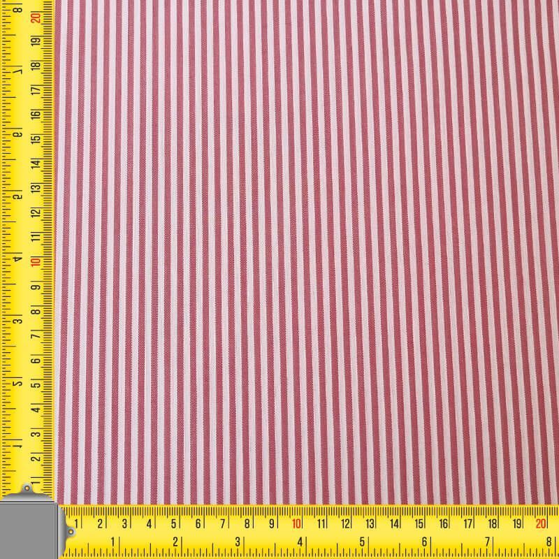 Tela de Vichy Rayas 3mm Roja (ancho 1,60M) - Imagen 3