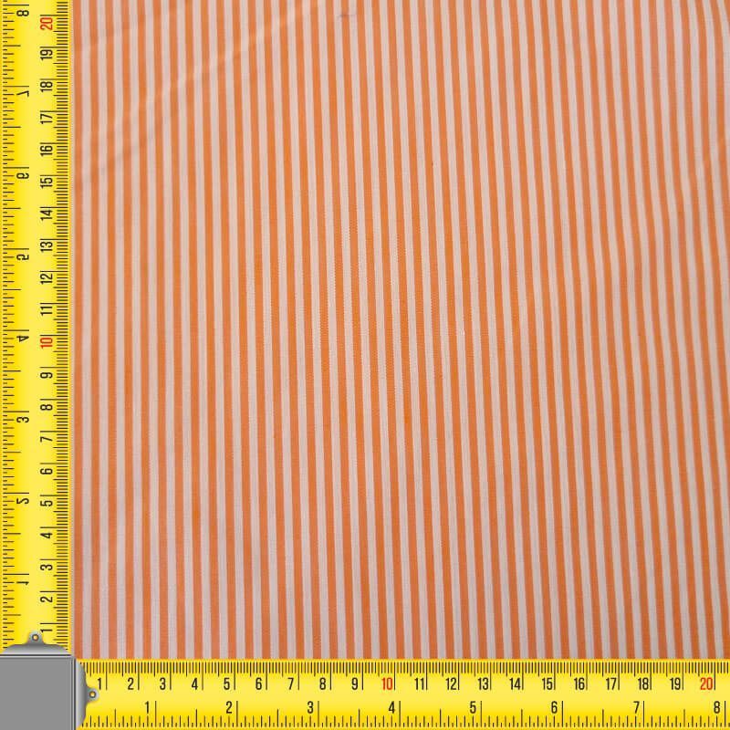 Tela de Vichy Rayas 3mm Naranja (ancho 1,60M) - Imagen 3