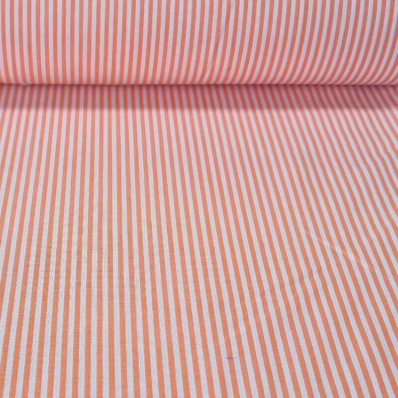 Tela de Vichy Rayas 3mm Naranja (ancho 1,60M)