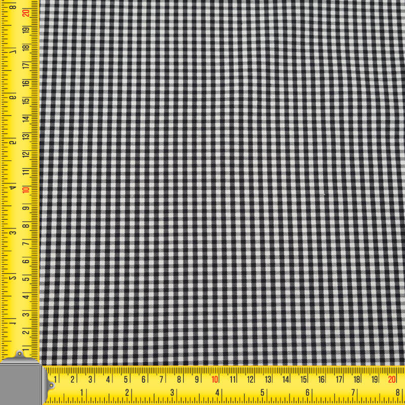 Tela de Cuadros Vichy 2mm Negra (ancho 1,60M) - Imagen 3