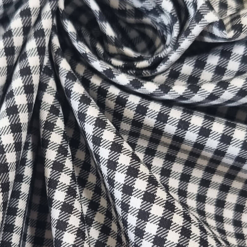 Tela de Cuadros Vichy 2mm Negra (ancho 1,60M) - Imagen 2