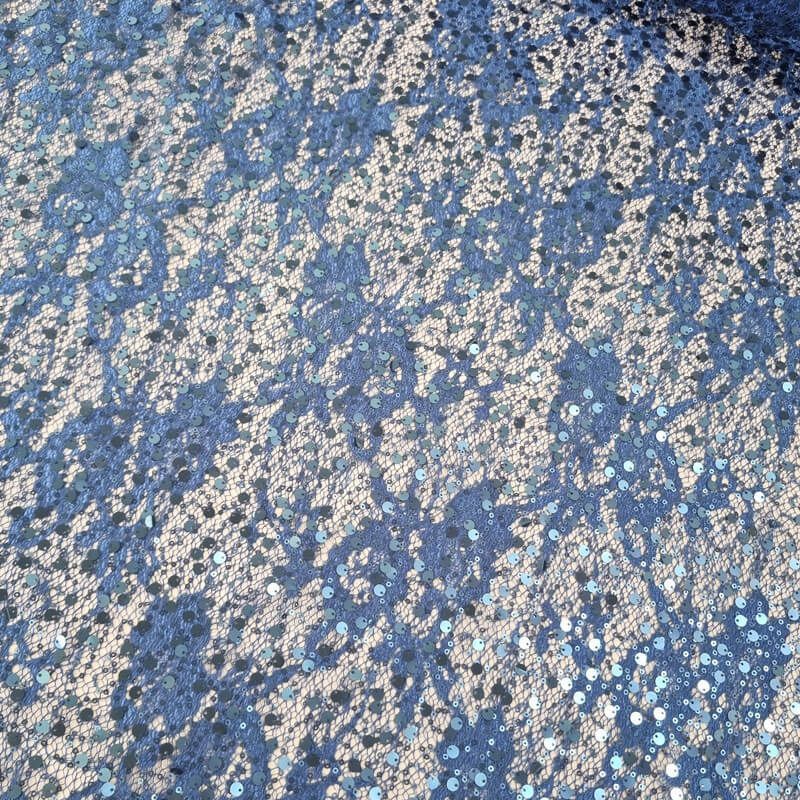 Tela de Tul Azulina con Lentejuelas (Ancho 1,35M) - Imagen 2