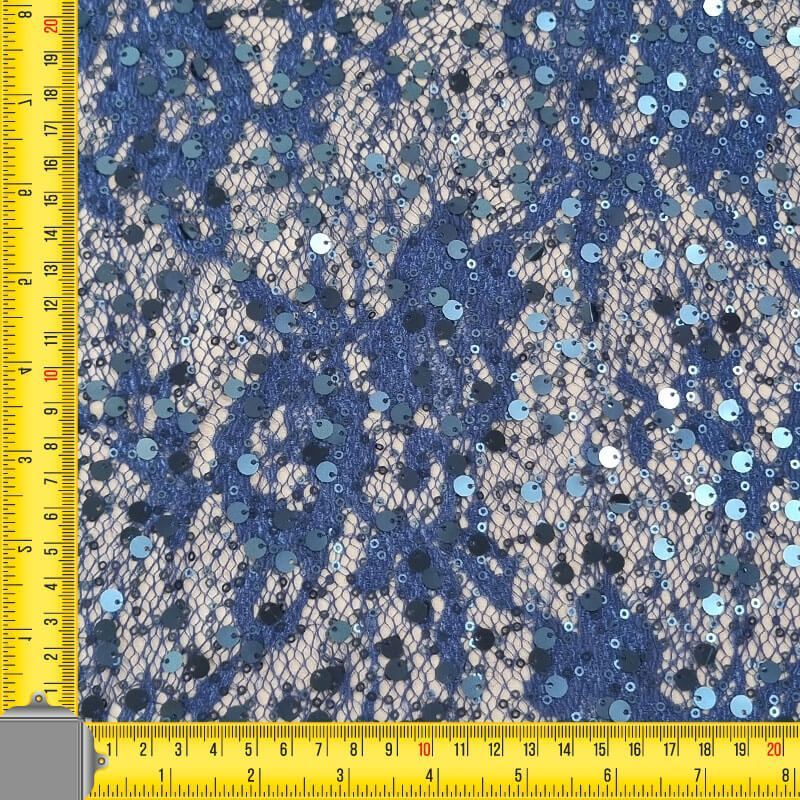 Tela de Tul Azulina con Lentejuelas (Ancho 1,35M) - Imagen 3