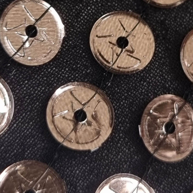 Tela de Gasa Negra con Lentejuelas Plateadas (Ancho 1,65M) - Imagen 3