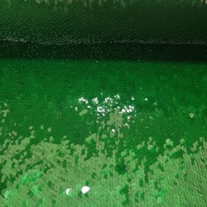 Tela de Tul con Lentejuelas Translúcidas en Verde (Ancho 1,50M)