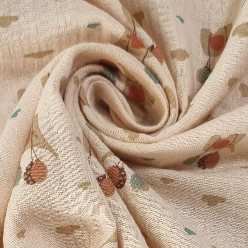 Tela de Doble Gasa Bambula Maquillaje Elefantes (ancho 1,30M) - Imagen 2