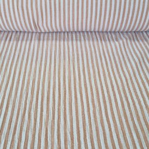 Tela de Doble Gasa Bambula Rayas Camel Reversible (ancho 1,30M)
