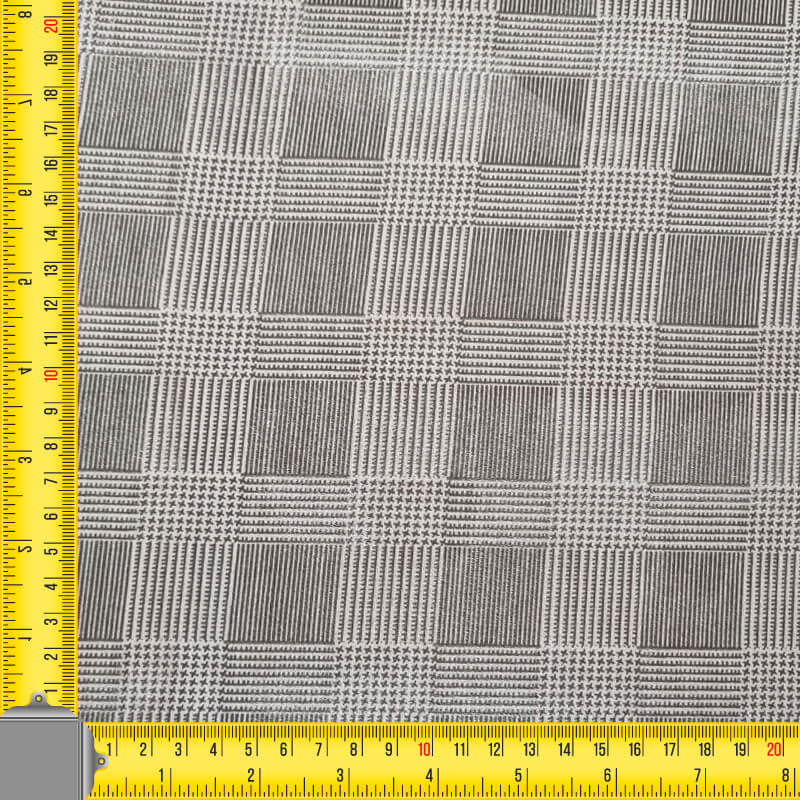 Tela de Terciopelo Cuadros Príncipe de Gales Camel (ancho 1,50M) - Imagen 3