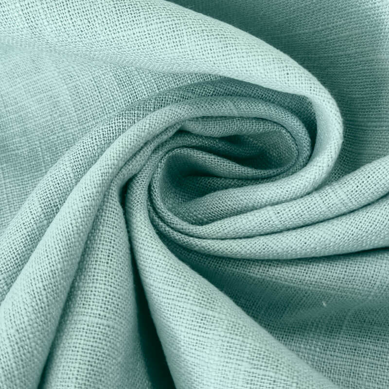 Tela de Lino Algodón Verde Agua (ancho 1,40M) - Imagen 2