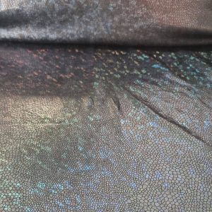 Tela de Punto Lamé Serpiente Gris Antracita Holográfica (ancho 1,50M)
