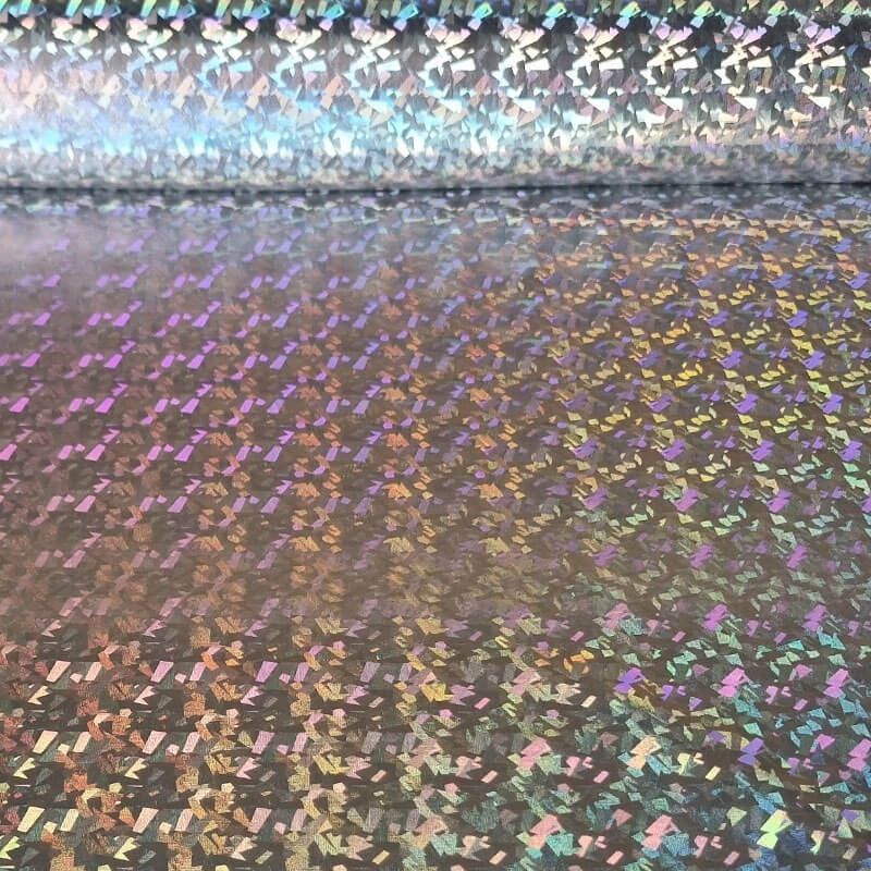 Tela de Punto Lamé Plata Holográfica (ancho 1,50M)