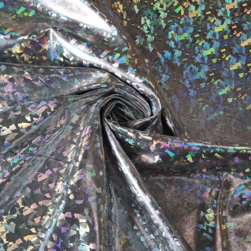 Tela de Punto Lamé Plata Holográfica (ancho 1,50M) - Imagen 2