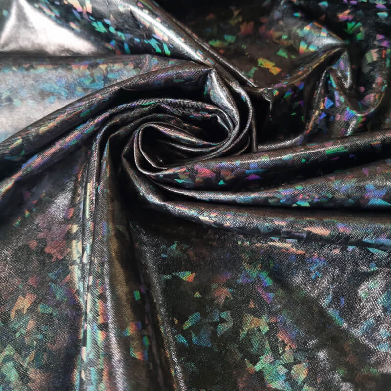 Tela de Punto Lamé Gris Antracita Holográfica (ancho 1,50M) - Imagen 2