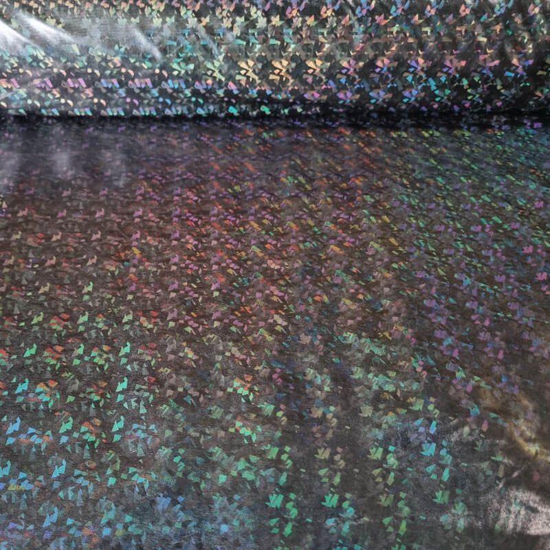 Tela de Punto Lamé Gris Antracita Holográfica (ancho 1,50M)
