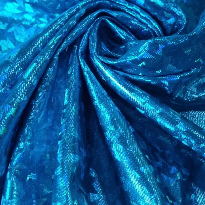 Tela de Punto Lamé Turquesa Holográfica (ancho 1,50M) - Imagen 2
