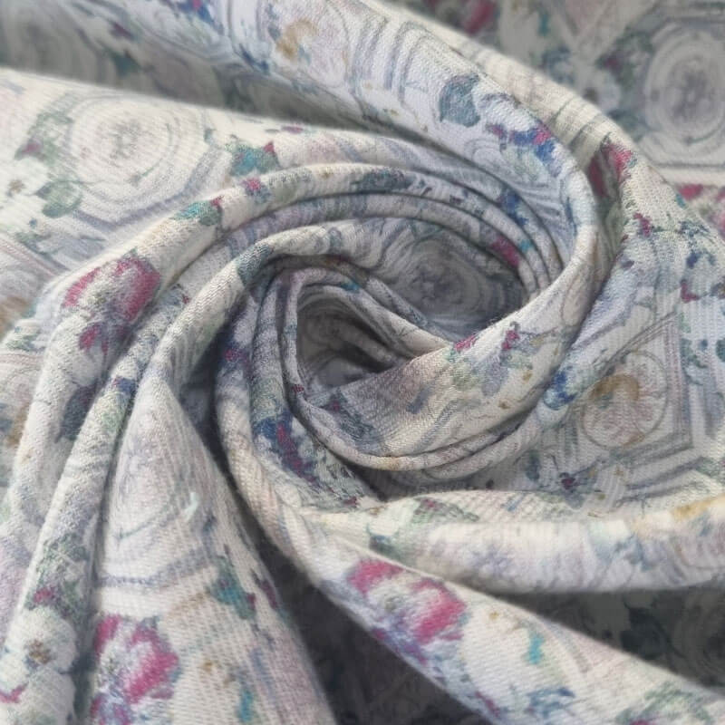 Tela de Viella Cruda Azulejos Celestes 100% algodón (ancho 1,50M) - Imagen 2