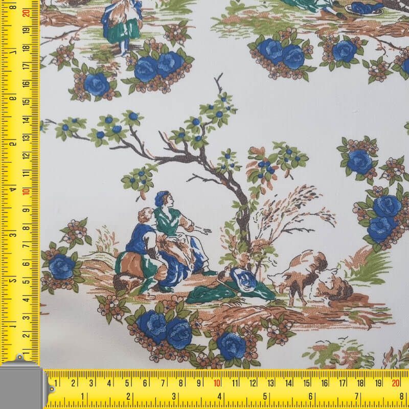 Tela de Viella Cruda Toile Jouy 100% algodón (ancho 1,50M) - Imagen 3