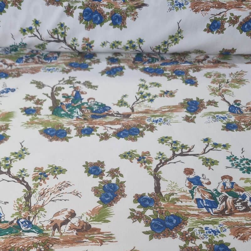 Tela de Viella Cruda Toile Jouy 100% algodón (ancho 1,50M)