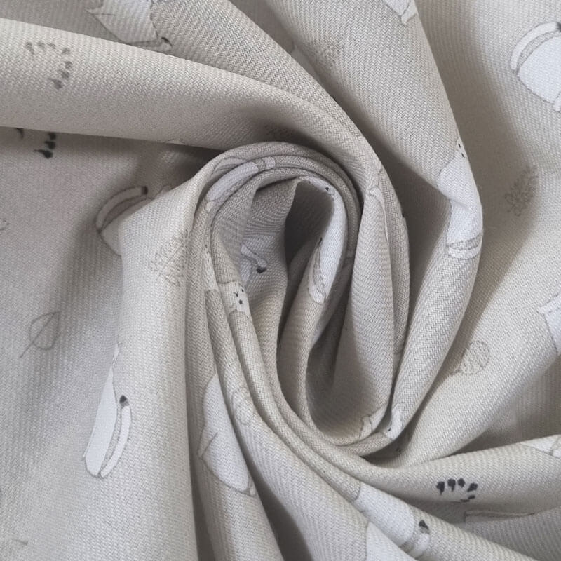 Tela de Viella Beige Tostado Gatitos 100% algodón (ancho 1,50M) - Imagen 2