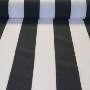 Tela de Stretch Rayas Negras y Blancas 5cm (ancho 1,50M)