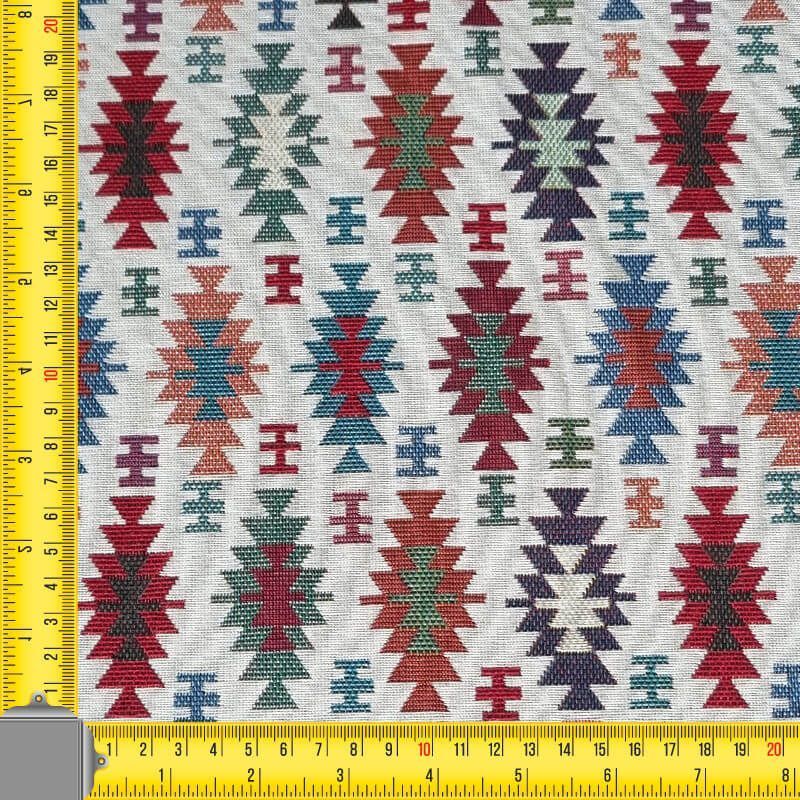 Tela de Gobelino Cruda Kilim Multicolor (ancho 2,80M) - Imagen 3