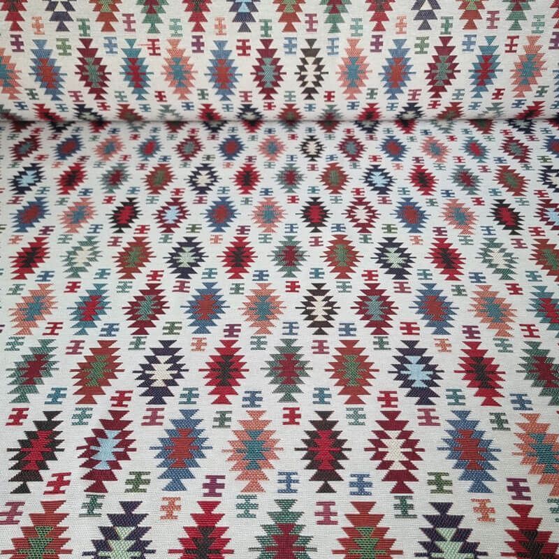 Tela de Gobelino Cruda Kilim Multicolor (ancho 2,80M)