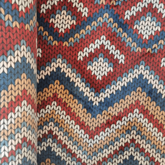 Tela de Coralina Diseño Punto Tricot Multicolor (ancho 1,55M)