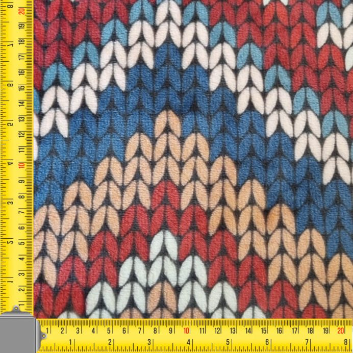 Tela de Coralina Diseño Punto Tricot Multicolor (ancho 1,55M) - Imagen 4