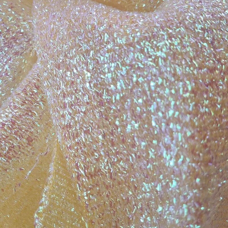 Tela de Malla Crepada Amarilla Tornasol (ancho 1,50M) - Imagen 2