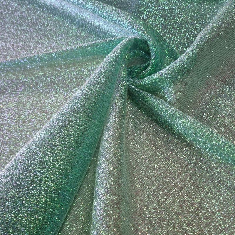 Tela de Malla Crepada Verde Tornasol (ancho 1,50M) - Imagen 3