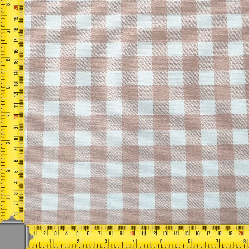 Tela de Mantelería Resinada Antimanchas Vichy Rosa Bebé (ancho 1,40M) - Imagen 3