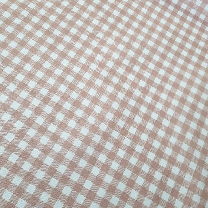 Tela de Mantelería Resinada Antimanchas Vichy Rosa Bebé (ancho 1,40M) - Imagen 2