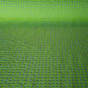 Tela de Cuadros Vichy Medio Seersucker Verde Limón Flúor (ancho 1,45M)