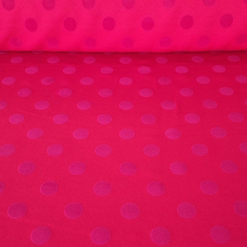 Tela de Stretch Fresa Lunar Fucsia 2cm Flocado Terciopelo (ancho 1,50M)
