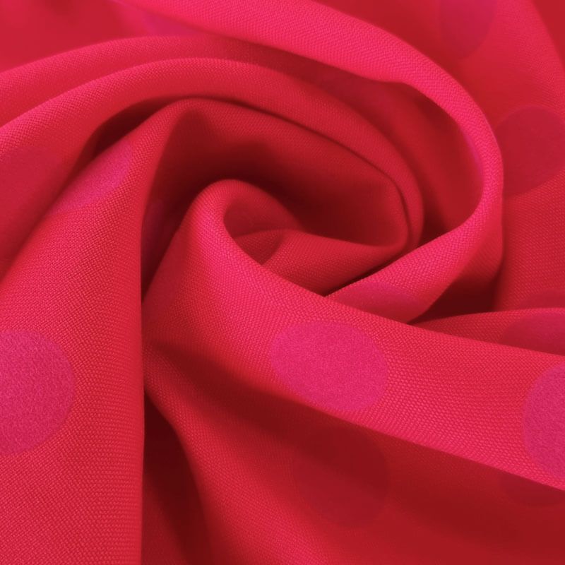 Tela de Stretch Fresa Lunar Fucsia 2cm Flocado Terciopelo (ancho 1,50M) - Imagen 2